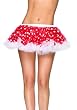 Chiffon Mini Petticoat With Flocked Polka Dots