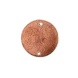 Patera Antique Copper Plated Pewter Circle Tag 13/16 Inch (21mm)