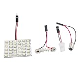 Amico White 3528 SMD 36 LED Car Interior Dome Light Panel w T10 BA9S Adapter
