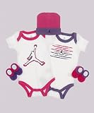 Jordan “Magic Markers” 5-Piece Gift Set (Size 0-6M) – white/pink, 0-6 mos.