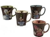 Disney Mickey & Friends 4 pc Cone Mugs Coffee Mugs 16oz