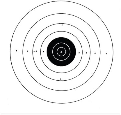 Action TargetB-8 25 Yard Timed and Rapid Fire Bullseye Target 100 Per Case, Black, 21in x 24in, B-8