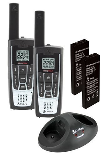 Cobra LI-7200-2 WX VP Micotalk GMRS/FRS 22-Channel 27-Mile Range 2-Way Radio with 10-Channel NOAA Weather Radio - 2 Pack (Black)