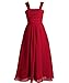 Fashion Plaza Girl's Chiffon A-line Butterfly Sleeves Long Flower Girl Dress K0079