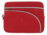 HP Mini 311-1000NR 11.6-Inch Netbook Sleeve Case - (Inivisible Zipper Tri-Pocket Red)