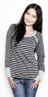 Scoopneck Striped Raglan nursing and maternity Top - S-XL