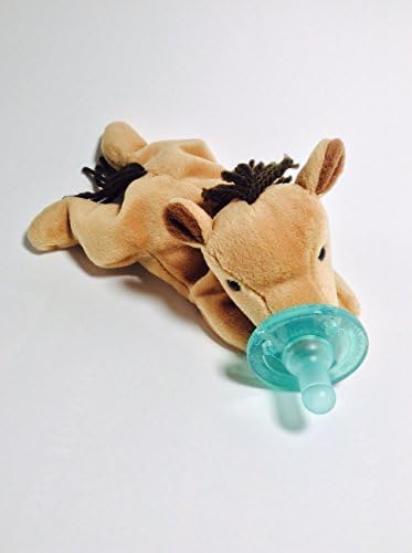 Premium Animal Toy Pacifier Buddy Like Us "Pacifier Buddy's" Horse NoSpot Soothie)
