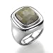 Silver and Amazonite Ring