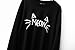 Halife Women's Cute Cat Face and Meow Letter Print Lightweight Sweatshirt