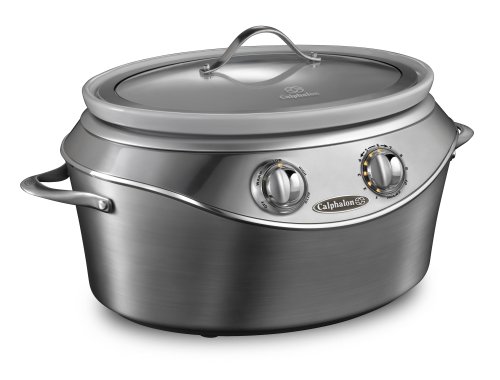 Calphalon HE700SC Stainless-Steel Slow Cooker with 7-Quart Ceramic Crock
