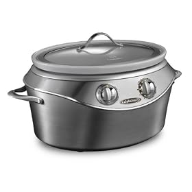 Calphalon HE700SC Stainless-Steel Slow Cooker with 7-Quart Ceramic Crock by Calphalon