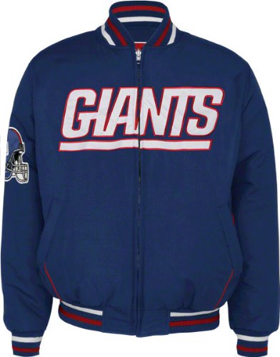New York Giants Full-Zip Reversible Microfiber Varsity Jacket