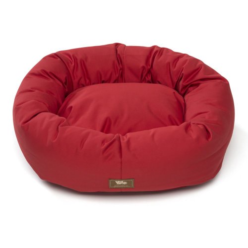 West Paw Design Organic Bumper Stuffed Dog Bed Organic Cotton Red