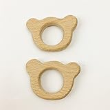 [Mamimami home]木育おもちゃ 平滑仕上げ 創造性 歯固め 原木 くま 二個セット