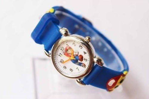 3D cartoon supermario pattern girl's boy's kids wrist quartz watch silicone bands for party