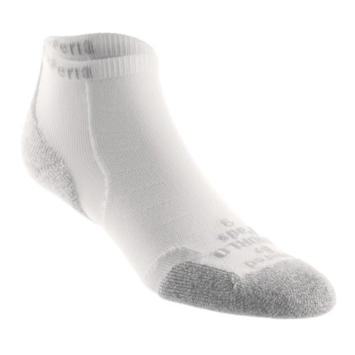 Thorlo Men's Experia CoolMax Mini Crew Sock, White/White, X-Large