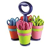 Westcott Scissor Caddy w/24 5 Kids' Pointed Scissors, Microban Protected, Assorted (14755)