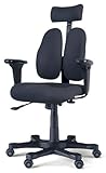 デュオレストチェア 【ハイバック】 ヘッドレスト 布張り DR-7500 ブラック