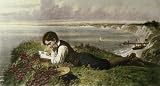 Absorbed in Robinson Crusoe Etching Collinson, Robert Stacpoole, F Portraiture People  Engraving Intaglio