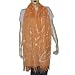 Stoles Wool with Full Embroidery Peach Womens Wraps India 80 x 29 inches
