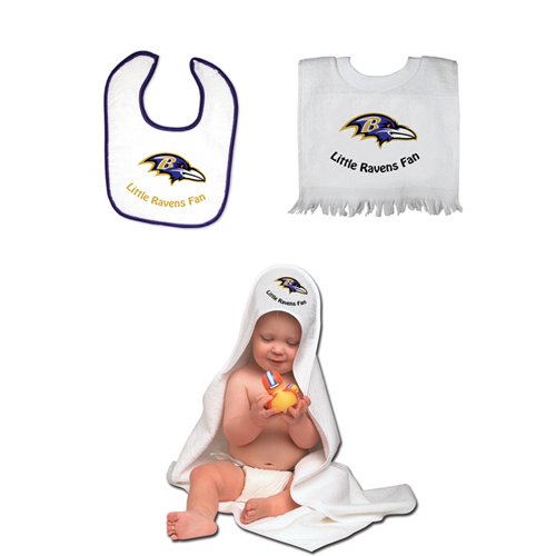 McArthur Baltimore Ravens Toddler Bib and Bath Set
