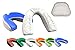 Coollo Sports Boil and Bite Mouth Guard (Youth & Adult) DA Custom Fit Sport Mouthpiece for Football, Hockey, Rugby, Lacrosse, Boxing, MMA (Free Case Included!) (Sky Blue & White, Ages 11 & Above) â€¦