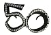 Brille ZAHL 50 mit Diamantframe SCHWARZ