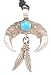 Indian Style Bear Claw Feathers Pewter Pendant
