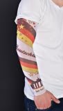 Produkt-Bild: fan-too &Uuml;berziehstrumpf Tattoo Deutschland-Skyline Weiss - Fanartikel EM 2012 Deuschland Fu&szlig;ball Europameisterschaft D-Fahne