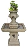 Alpine GEM146 Tao Fiberglass Foutain & Birdbath with Planter Top
