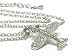 Trendy 3d Iced Flying Airplane Charm Necklace Silver Tone