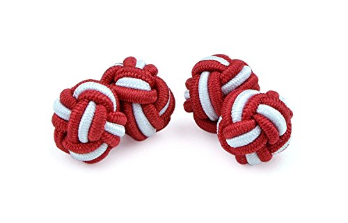 Moda Di Raza Men Cufflinks For Your French Cuff Sleeves-100% Silk Knot Cufflinks