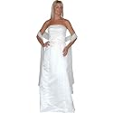 Strapless Ivory Beaded Evening Dress in Satin - Bridal, Wedding, Party, Formal Gown by Sean Collection (360)