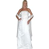 Strapless Ivory Beaded Evening Dress in Satin - Bridal, Wedding, Party, Formal Gown by Sean Collection (360) S