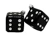 Pack of 2 Black Casino Gambling Glass Dice Christmas Ornaments