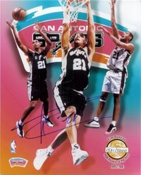 Signed Duncan, Tim (San Antonio Spurs) 8x10 Photo