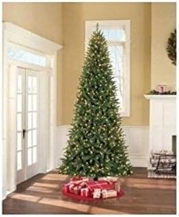 Prelit Christmas Tree Artificial White Lights Clear Slim 7 Ft Tall With Stand