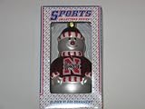 NEBRASKA CORNHUSKERS 6 tall and 3 wide Blown Glass Snowman CHRISTMAS ORNAMENT