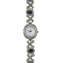 Sterling Silver Marcasite Genuine Black Onyx "XOXOX" Design Watch