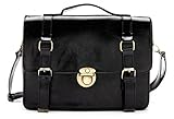 Good&god Women Vintage Pu Leather Briefcase Handbags Casual Briefcase Totes Messenger Bag Brown