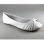 Pleated Knot Front Round Toe Flat
