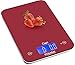 Ozeri Touch II Digital Kitchen Scale with Microban Antimicrobial Product Protection, 18 lb, Red Engine