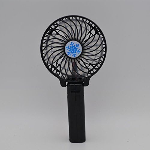 Handheld Personal Small Portable Battery Powered Operated Desk Cooling Fans for Home and Travel (Black)