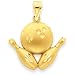 14k Diamond-Cut Bowling Theme Charm