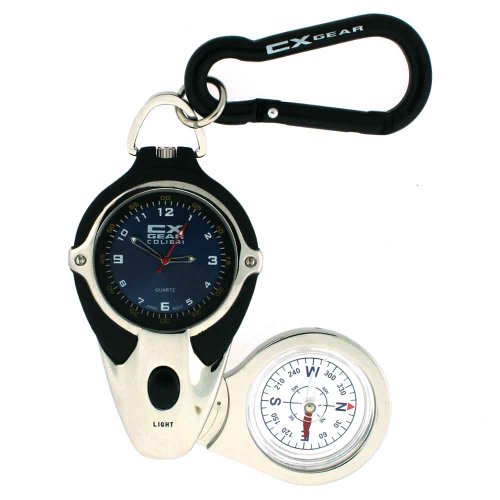 Colibri Tech Gear Clip on pocket Watch with Compass PWX097001T