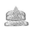 10k. White Gold Marquee Shaped 3pc. Diamond Wedding Set For Him and Her " Size 7 For Her and Size 10 For Him "