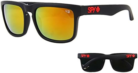 Personalized Retro Anti-reflective Uv Protection Sunglasses (Black+orange Frame / Yellow Lens) Sp1#04