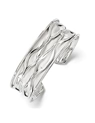 Leslies SS plated Small Concave Scrunch Bangle