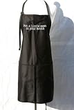 Black Embroidered Apron Put a little meat in your mouth