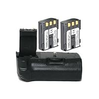 Opteka Battery Pack Grip / Vertical Shutter Release for Canon EOS Digital Rebel XTi & Rebel XT with 2 NB-2LH Batteries (3600 mAh Total)